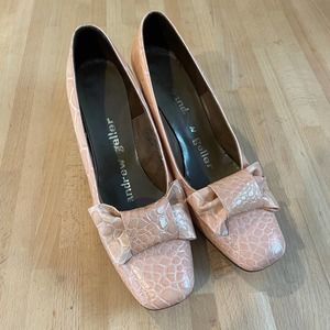 Vintage Andrew Geller  Peach Croc Pumps 7.5A